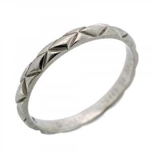 Chanel Matelassé Ring, Pt950 Platinum, Size #54, Men's/Women's